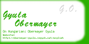 gyula obermayer business card